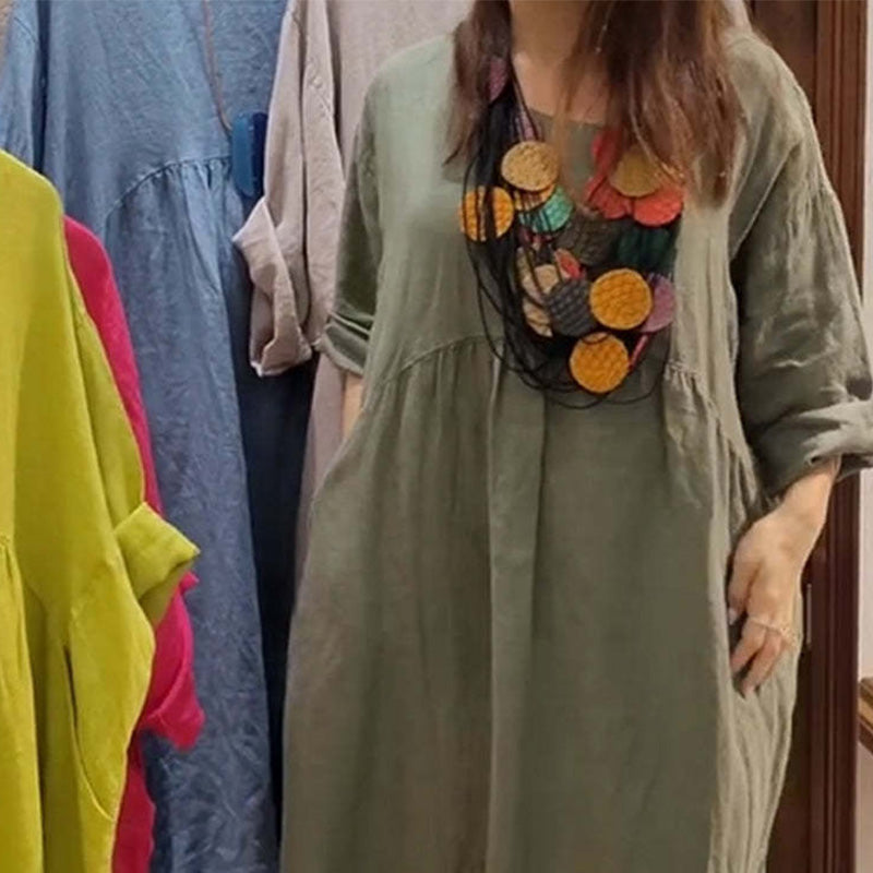 👗 Luźne kieszenie sukienki