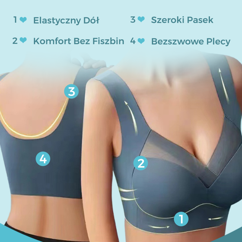 ⏳ Tylko dzisiaj! Kup 1, otrzymaj 2 gratis！Damski bezszwowy, oddychający biustonosz bez fiszbin 📦 Płatność przy odbiorze!