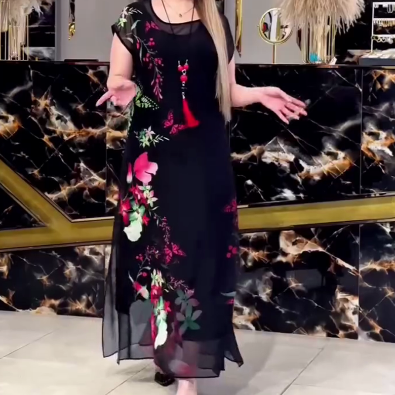 ✨👗【M-4XL】Eleganckie tiulowe sukienki w kwiaty dla kobiet