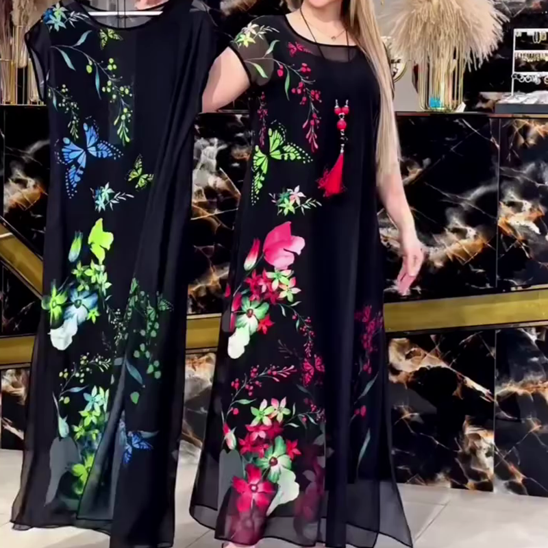 ✨👗【M-4XL】Eleganckie tiulowe sukienki w kwiaty dla kobiet