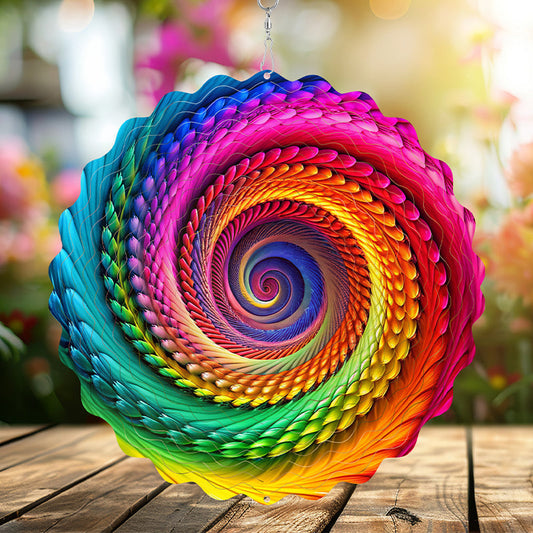 🌺3D színes forgó szélcsengő – 🏠Kerti függődísz