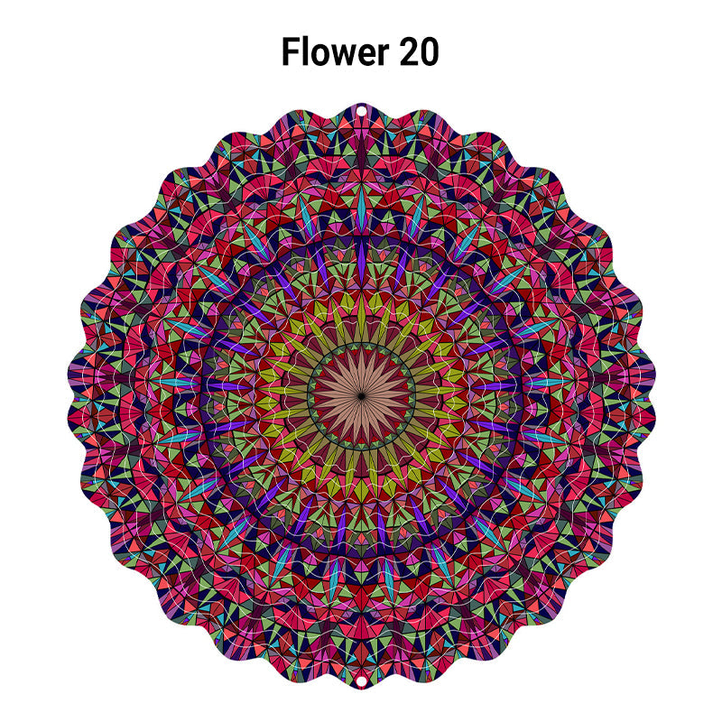 🌺3D színes forgó szélcsengő – 🏠Kerti függődísz