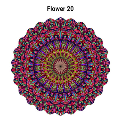 🌺3D színes forgó szélcsengő – 🏠Kerti függődísz
