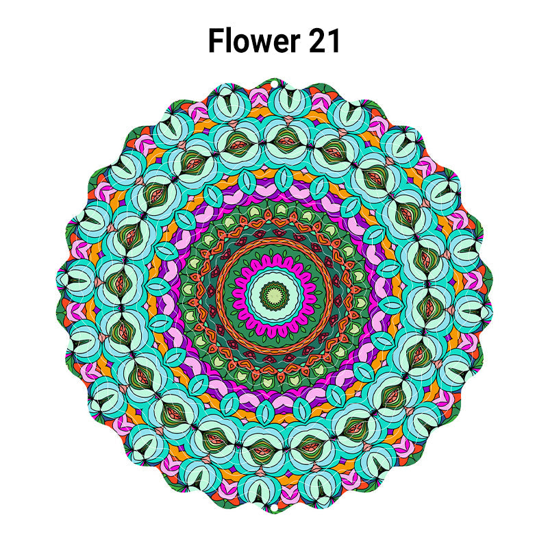 🌺3D színes forgó szélcsengő – 🏠Kerti függődísz