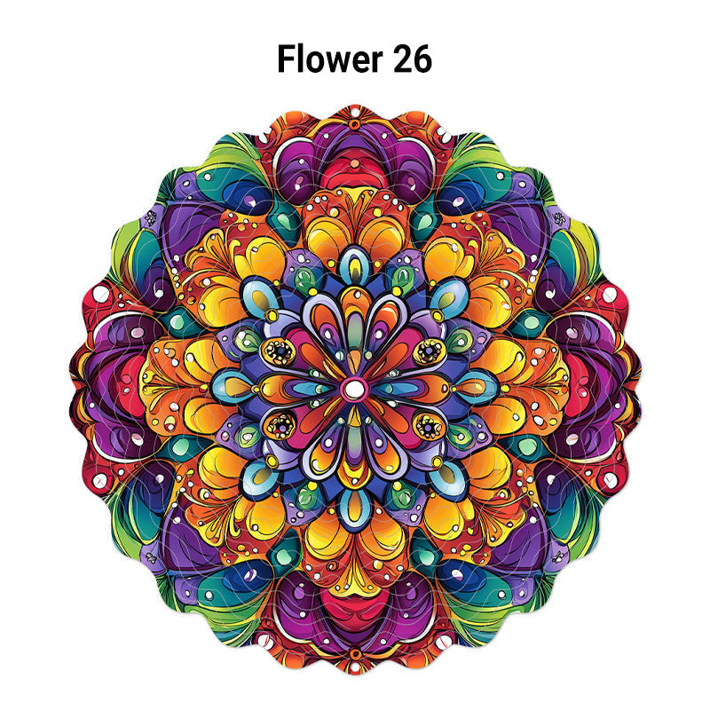 🌺3D színes forgó szélcsengő – 🏠Kerti függődísz
