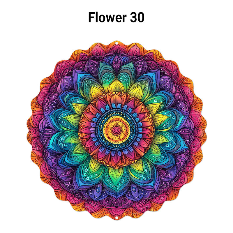 🌺3D színes forgó szélcsengő – 🏠Kerti függődísz