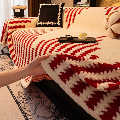 Puha, plüss, csúszásmentes kanapéhuzat