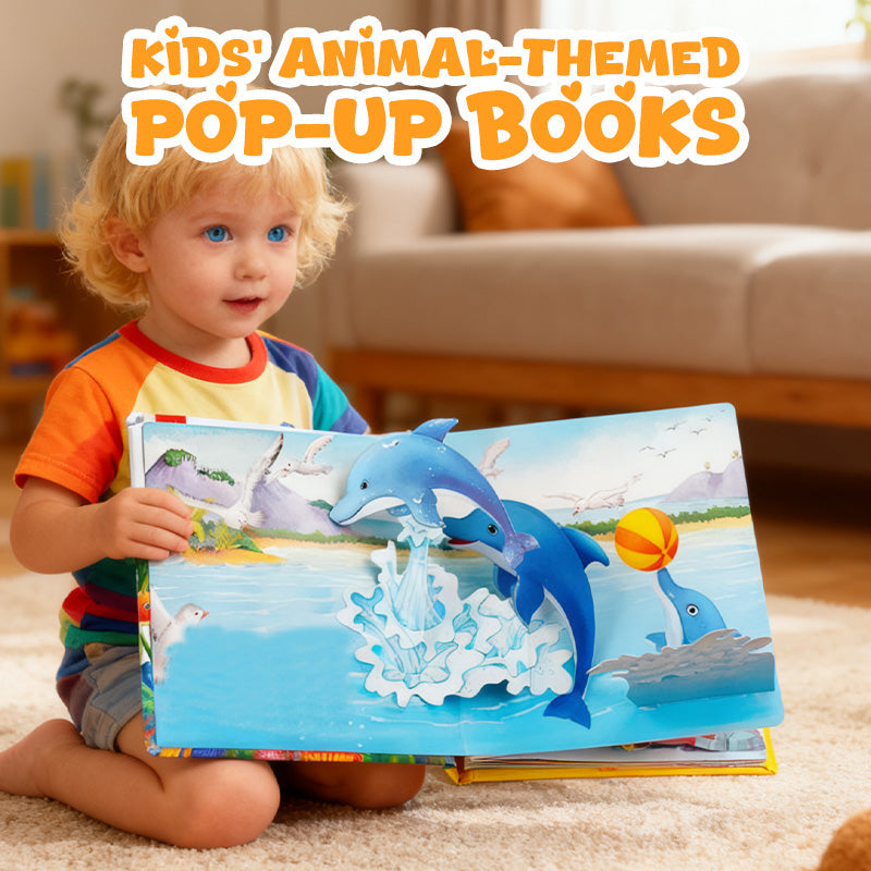 ✨【Kids' 3D Pop-Up Animal Book - Interaktív korai tanulás nélkülözhetetlen】✨
