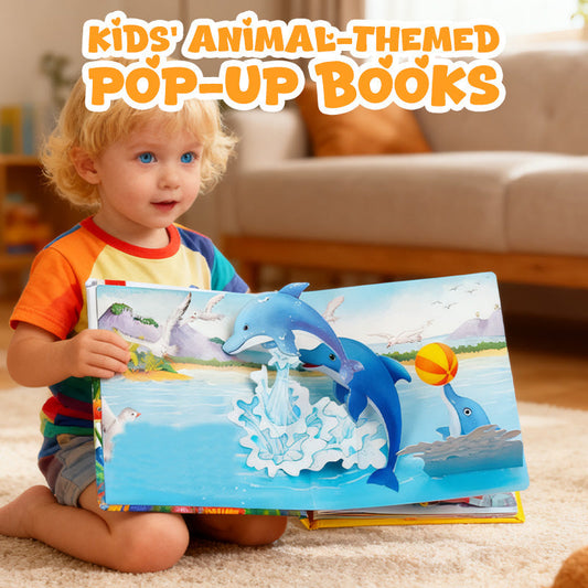 ✨【Kids' 3D Pop-Up Animal Book - Interaktív korai tanulás nélkülözhetetlen】✨