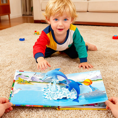 ✨【Kids' 3D Pop-Up Animal Book - Interaktív korai tanulás nélkülözhetetlen】✨