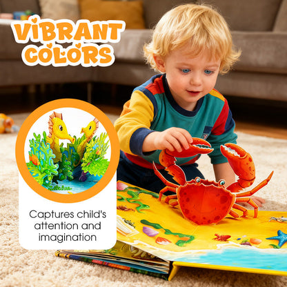✨【Kids' 3D Pop-Up Animal Book - Interaktív korai tanulás nélkülözhetetlen】✨