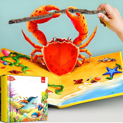 ✨【Kids' 3D Pop-Up Animal Book - Interaktív korai tanulás nélkülözhetetlen】✨