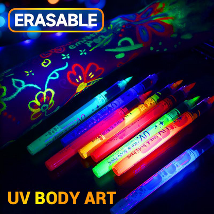 ✨UV fényűző arc- és testfesték-filctollak szett