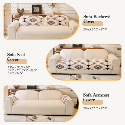 🛋️✨Modern geometrikus plüss kanapéhuzat