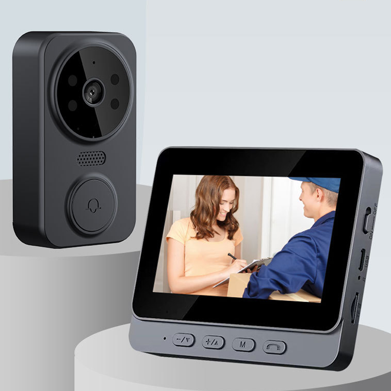 Vezeték nélküli videós kapucsengő monitorral