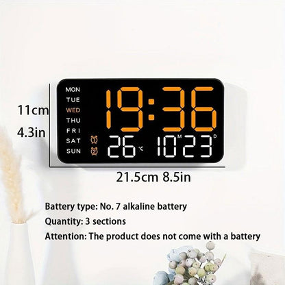 🔥🕘 Nagy LED digitális falióra 🏡