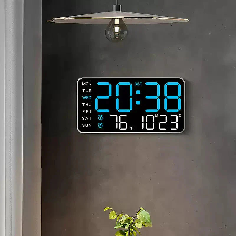 🔥🕘 Nagy LED digitális falióra 🏡