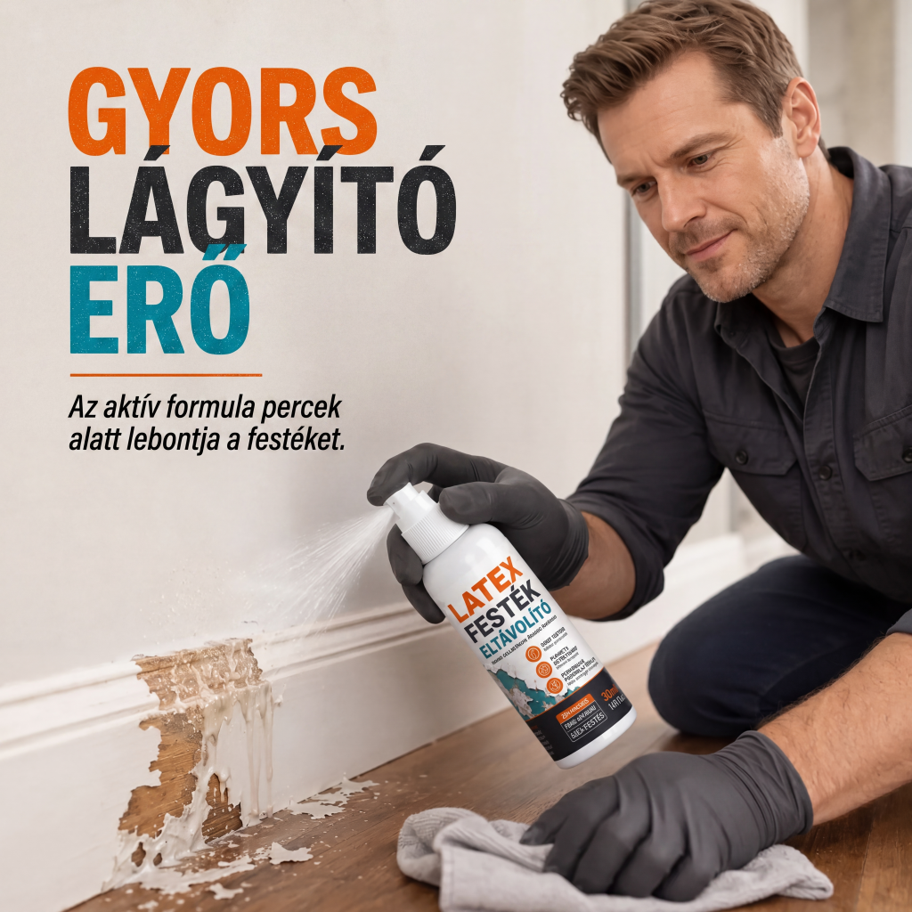 🧴 Többfelületű latex festékoldó spray – Falra, fára, fémre – Utánvét 🔥