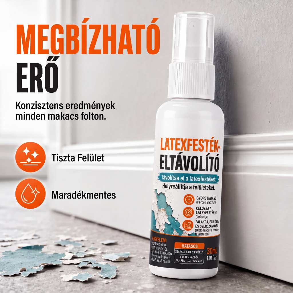 🧴 Többfelületű latex festékoldó spray – Falra, fára, fémre – Utánvét 🔥